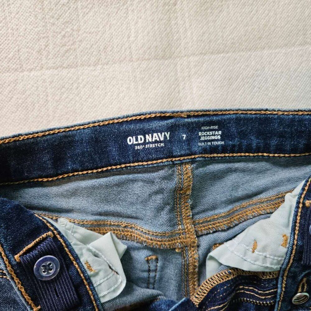 old navy girl jeans high-rise joggings size 7 - Picture 7 of 7